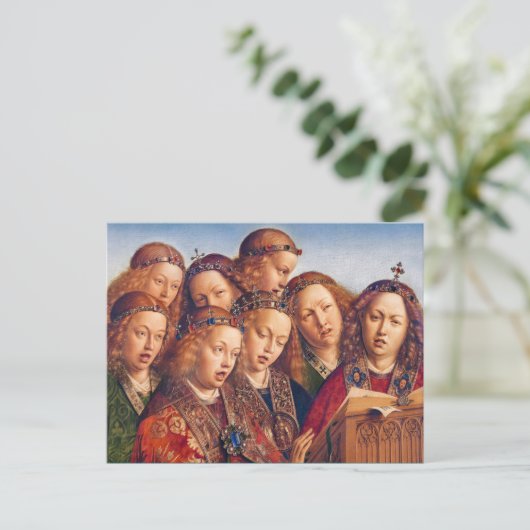 Jan van Eyck Singing angels Gent altarpart Briefkaart (Staand voorkant)