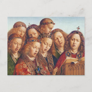 Jan van Eyck Singing angels Gent altarpart Briefkaart