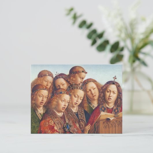 Jan van Eyck Singing angels Gent altarpart Briefkaart (Staand voorkant)
