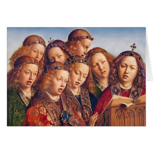 Jan van Eyck Singing angels Gent-altarwegkaart (Voorkant Horizontaal)