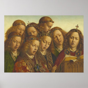 Jan van Eyck Singing angels Gent CC0184 Poster