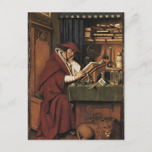 Jan van Eyck-St. Jerome in zijn studie Briefkaart
