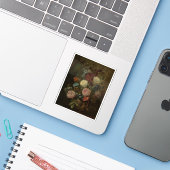 Jan van Huysum - Bloemenvaas Sticker (Laptop met iPhone)