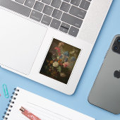 Jan van Huysum - Bloemenvaas Sticker (Laptop met iPhone)