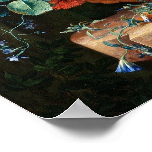 Jan van Huysum Bouquet in een Urn Poster (Hoek)