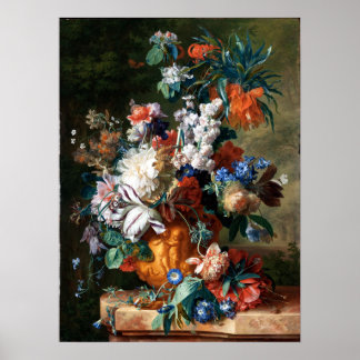 Jan van Huysum Bouquet in een Urn Poster