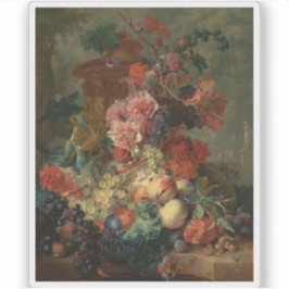 Jan van Huysum - Vruchtstuk Sticker