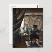 Jan Vermeer De kunst van het schilderen Briefkaart (Voorkant / Achterkant)