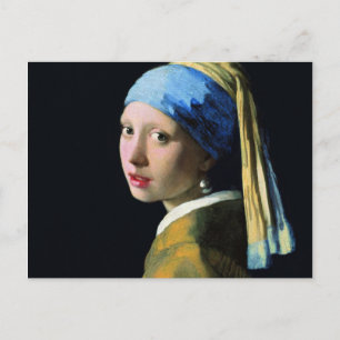 Jan Vermeer Girl met een parel die barokke kunst v Briefkaart