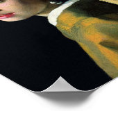 Jan Vermeer Girl met een parel die barokke kunst v Poster (Hoek)