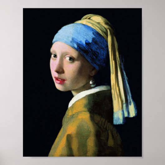 Jan Vermeer Girl met een parel die barokke kunst v Poster (Voorkant)