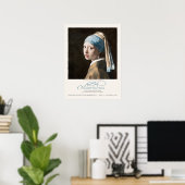 Jan Vermeer Girl met een Pareluitzending Poster (Thuiskantoor)