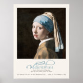 Jan Vermeer Girl met een Pareluitzending Poster (Voorkant)