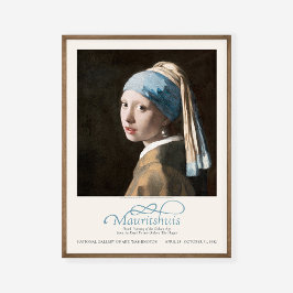 Jan Vermeer Girl met een Pareluitzending Poster