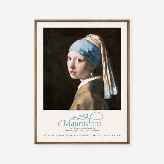 Jan Vermeer Girl met een Pareluitzending Poster