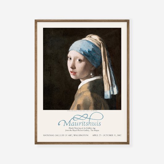 Jan Vermeer Girl met een Pareluitzending Poster