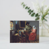 Jan Vermeer - Het glas wijn Briefkaart (Staand voorkant)
