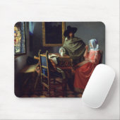 Jan Vermeer - Het glas wijn Muismat (Met muis)