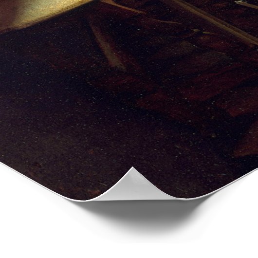 Jan Vermeer - Het glas wijn Poster (Hoek)