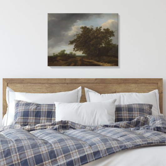 Jan Vermeer, Landschap aan de rand van de duinen Canvas Afdruk (Insitu (Slaapkamer))