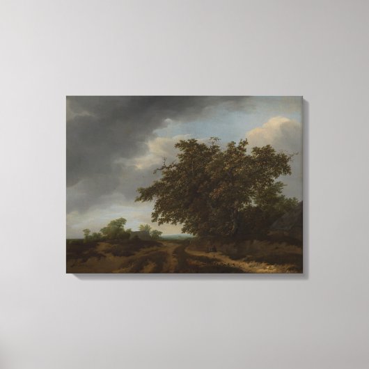 Jan Vermeer, Landschap aan de rand van de duinen Canvas Afdruk (Voorkant)