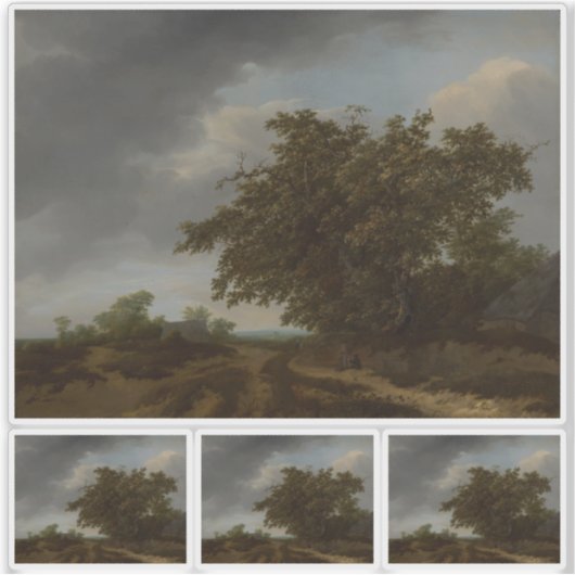 Jan Vermeer, Landschap aan de rand van de duinen Sticker (Voorkant)