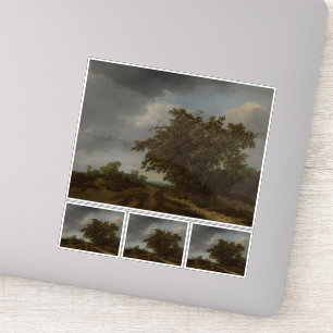 Jan Vermeer, Landschap aan de rand van de duinen Sticker