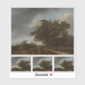 Jan Vermeer, Landschap aan de rand van de duinen Sticker (Vel)