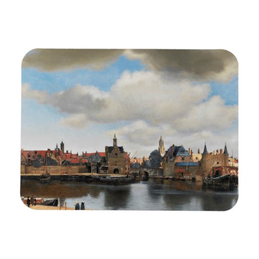 Jan Vermeer - Uitzicht op Delft Magneet (Horizontaal)