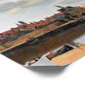 Jan Vermeer - Uitzicht op Delft Poster (Hoek)