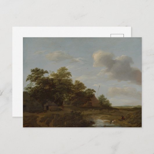 Jan Vermeer van Haarlem, Landschap met een Boerder Briefkaart (Voorkant / Achterkant)