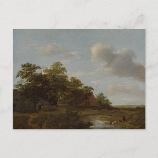 Jan Vermeer van Haarlem, Landschap met een Boerder Briefkaart (Voorkant)