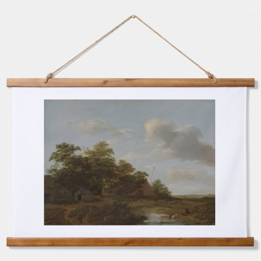 Jan Vermeer van Haarlem, Landschap met een Boerder Hangend Wandkleed (Voorkant)