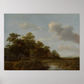 Jan Vermeer van Haarlem, Landschap met een Boerder Poster (Voorkant)