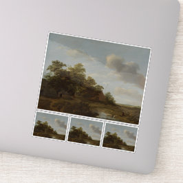 Jan Vermeer van Haarlem, Landschap met een Boerder Sticker