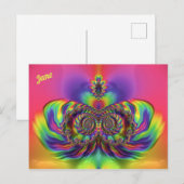 JANE ~ 3D-ontwerppatroon ~ Multicore-kleuren Briefkaart (Voorkant / Achterkant)