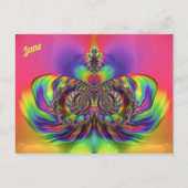 JANE ~ 3D-ontwerppatroon ~ Multicore-kleuren Briefkaart (Voorkant)