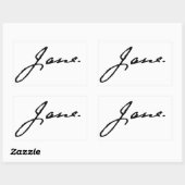 Jane als in Jane Austen, handtekening Rechthoekige Sticker (Vel)
