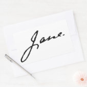 Jane als in Jane Austen, handtekening Rechthoekige Sticker (Envelop)