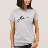 Jane als in Jane Austen, handtekening T-shirt (Voorkant)
