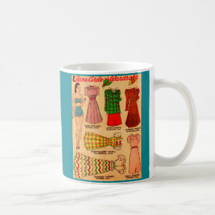 Jane Arden Papierpop van 1930 zes outfits Koffiemok