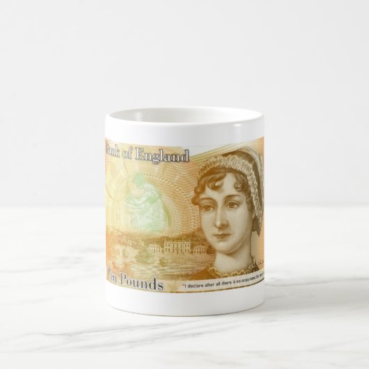 Jane Austen £ 10 Note Coffee Mok (Center)