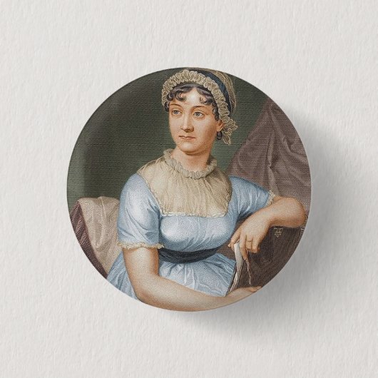 Jane Austen (1775-1817) Ronde Button 3,2 Cm (Voorkant)