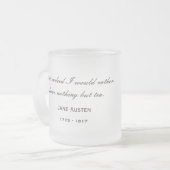 Jane Austen 250th Anniversary ... Famous tea quote Matglas Koffiemok (Voorkant links)