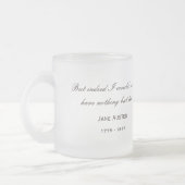 Jane Austen 250th Anniversary ... Famous tea quote Matglas Koffiemok (Links)
