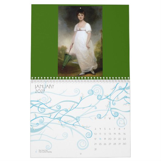 Jane Austen Agenda 2 Kalender (Jan 2027)