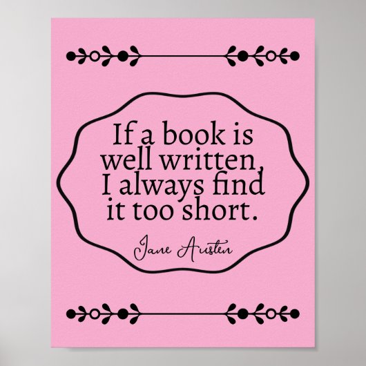 Jane Austen - als een boek goed geschreven is Poster (Voorkant)