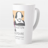 Jane Austen and Shakespeare Latte Mug Latte Mok (Rechterhoek)