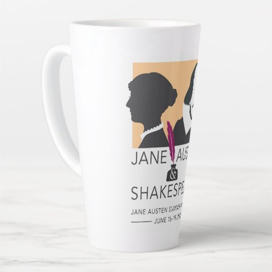 Jane Austen and Shakespeare Latte Mug Latte Mok (Linkerhoek)