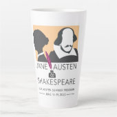 Jane Austen and Shakespeare Latte Mug Latte Mok (Voorkant)